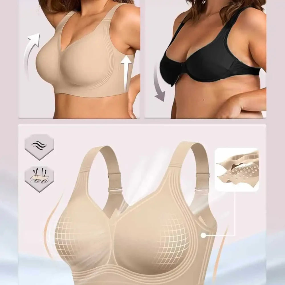 Tired of uncomfortable underwire bras? The ComfortCurve Jelly Bra provides all-day support, lift, and smoothing without digging into your skin.